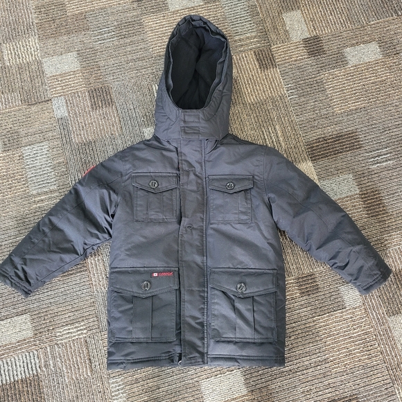 Canada Weather Gear BLACK Hooded Jacket Parka HEAVY!